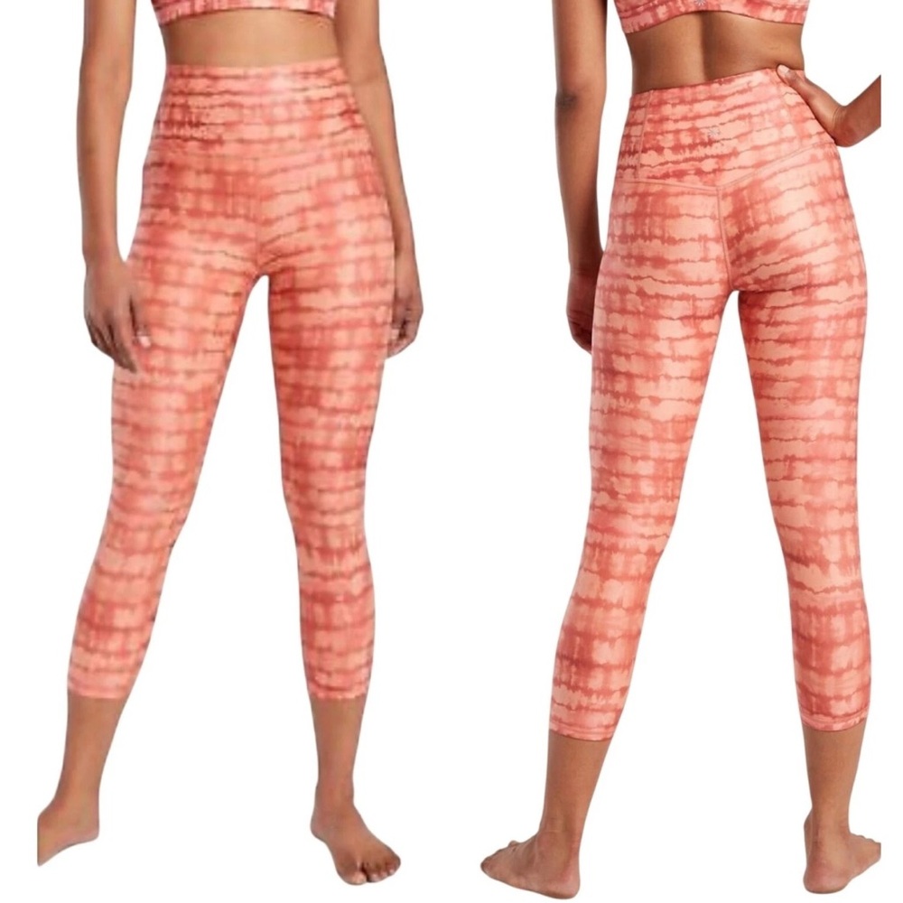 NWT Athleta | Elation Printed Capri In Tahiti Island Coral Tie Dye, Womens 2X